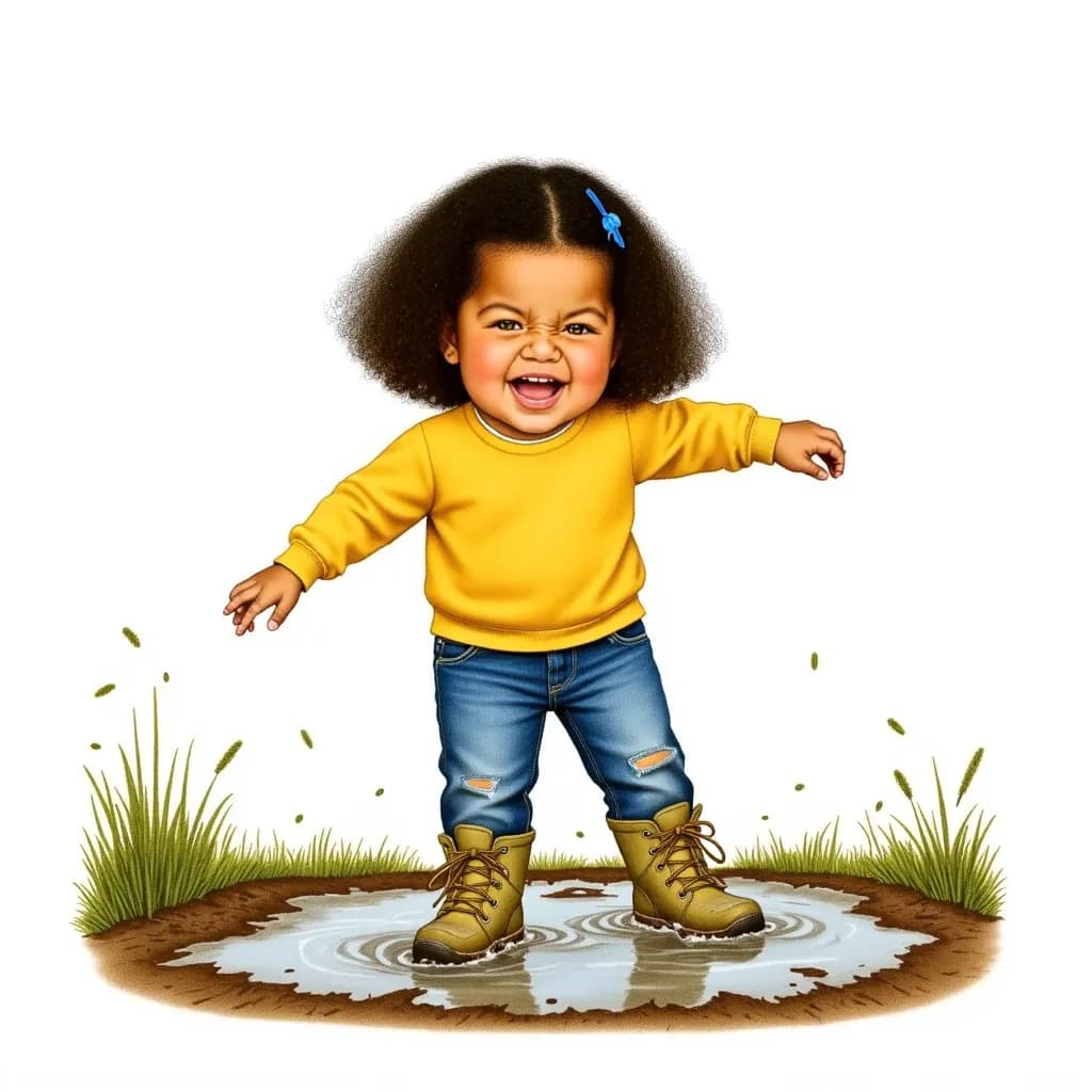 AI-generated personalized storybook illustration — page 1