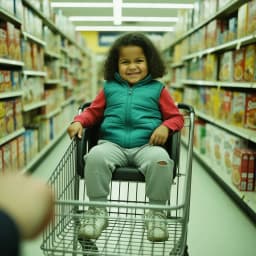 Child photo from different angle — side profile for AI character consistency